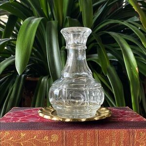 Vintage Wheaton Glass Bullseye Thumbprint Embossed Bud Vase - 1970’s Decor - USA